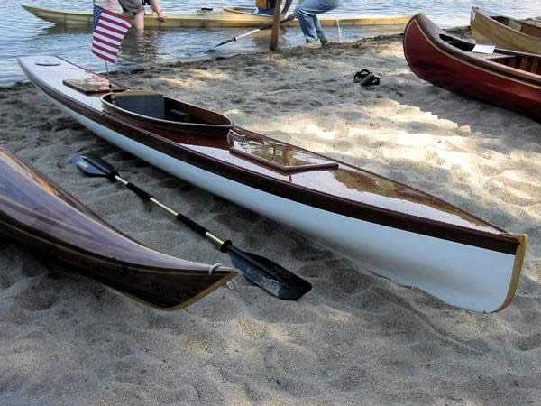Peter Hunt's steam launch inspired double paddle canoe.